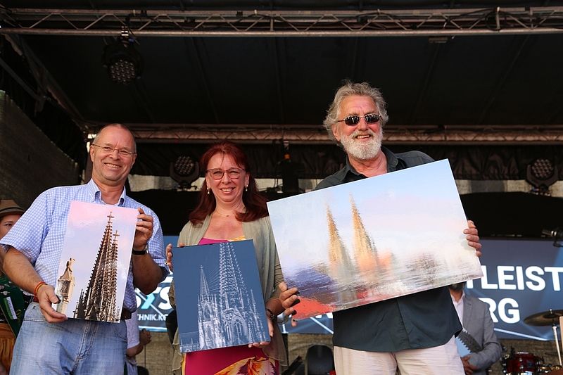 Drei Künstler mit ihren Interpretationen des Doms